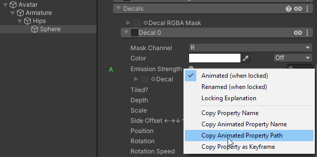 Copy Animated Property Path