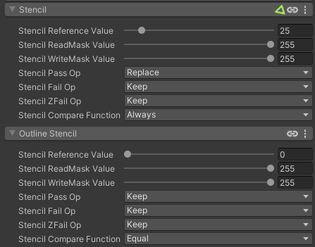 Alternate Stencilled Outline Settings